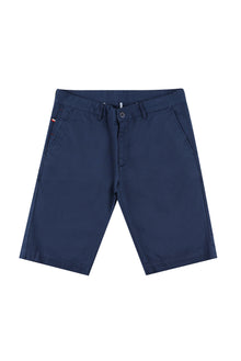 Orta Lacivert Regular Fit Pamuklu Bermuda Şort