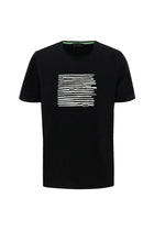 Siyah Bisiklet Yaka Regular Fit Bask?l? T-shirt-Abdullah Ki??l?