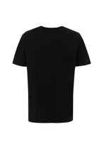 Siyah Bisiklet Yaka Regular Fit Bask?l? T-shirt-Abdullah Ki??l?