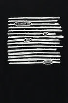 Siyah Bisiklet Yaka Regular Fit Bask?l? T-shirt-Abdullah Ki??l?
