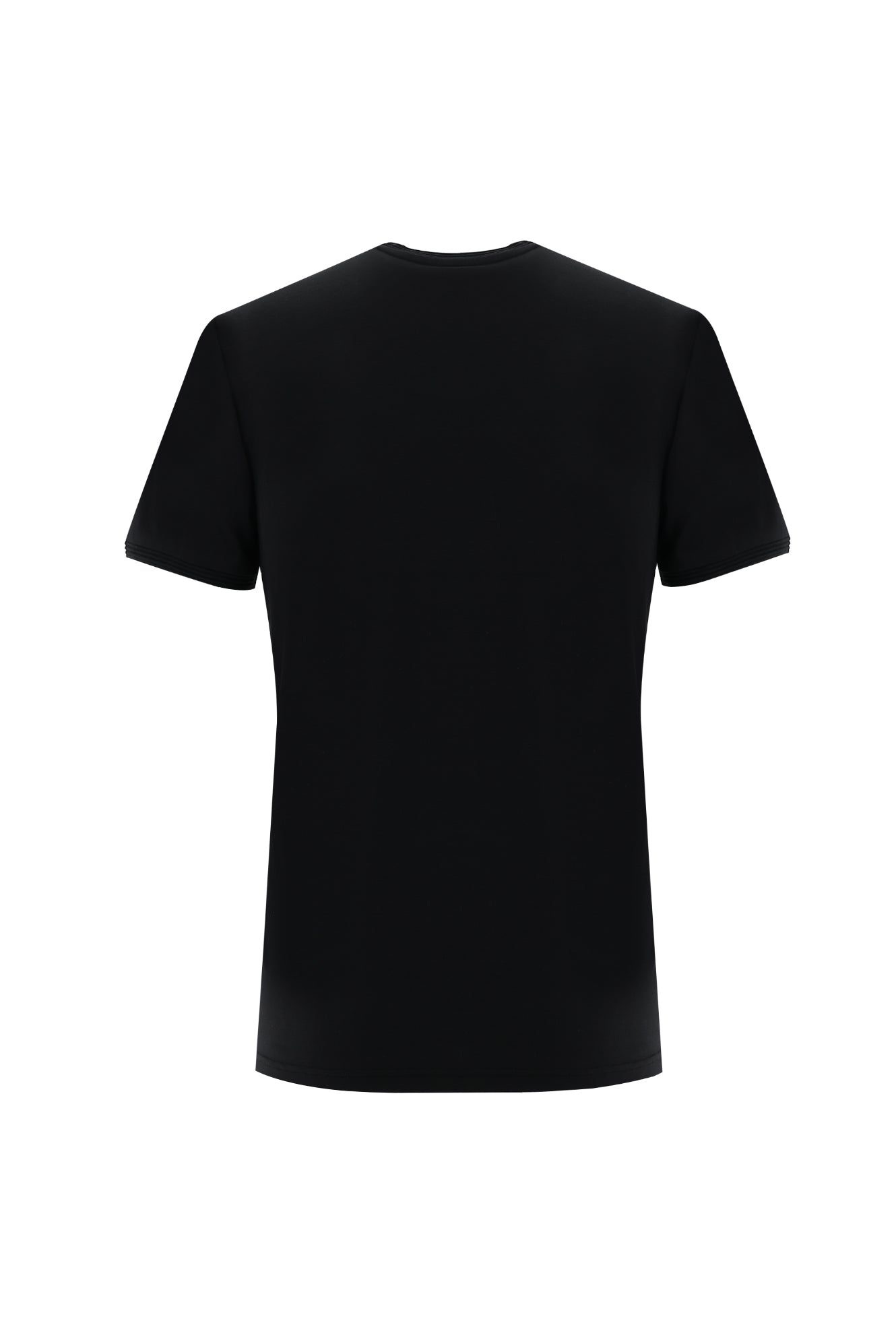 Siyah Bisiklet Yaka Slim Fit Dar Kesim T-shirt