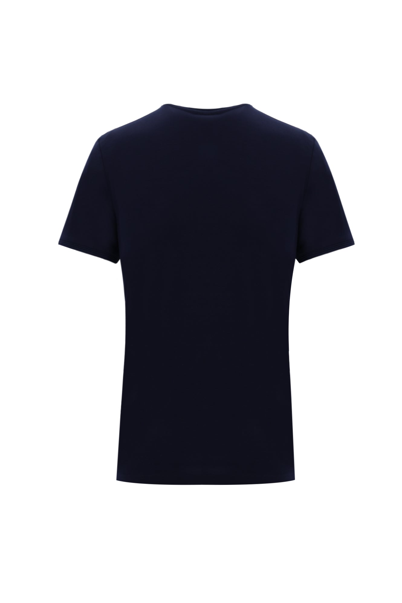 Siyah Lacivert Bisiklet Yaka Slim Fit Dar Kesim T-shirt