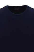 Siyah Lacivert Bisiklet Yaka Slim Fit Dar Kesim T-shirt