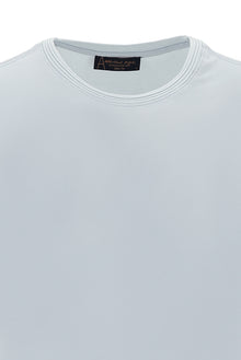 Açık Mavi Bisiklet Yaka Slim Fit Dar Kesim T-shirt