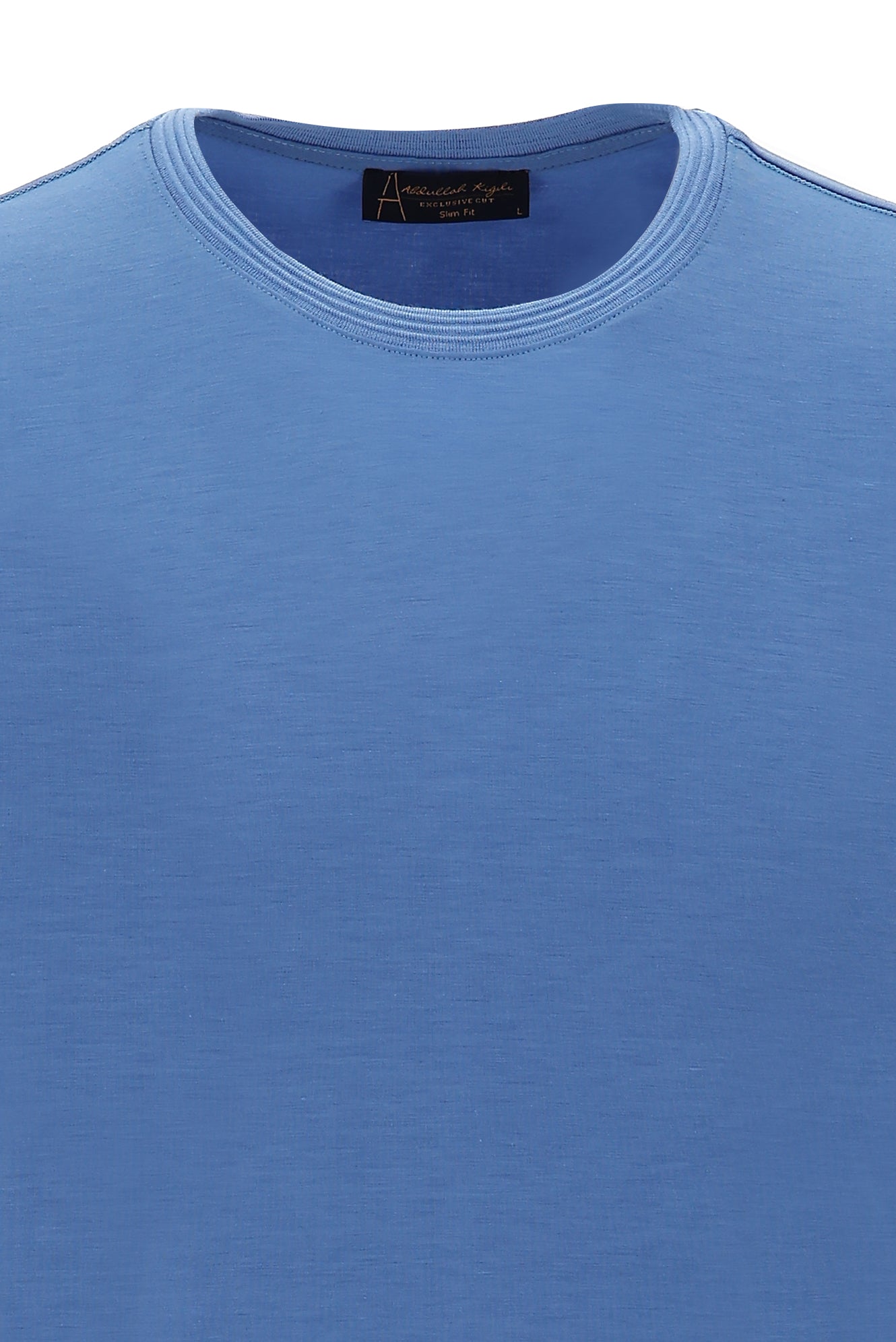 Havacı Mavi Bisiklet Yaka Slim Fit Dar Kesim T-shirt