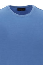 Havacı Mavi Bisiklet Yaka Slim Fit Dar Kesim T-shirt