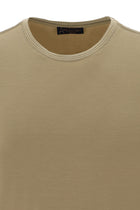 Orta Kahve Bisiklet Yaka Slim Fit Dar Kesim T-shirt