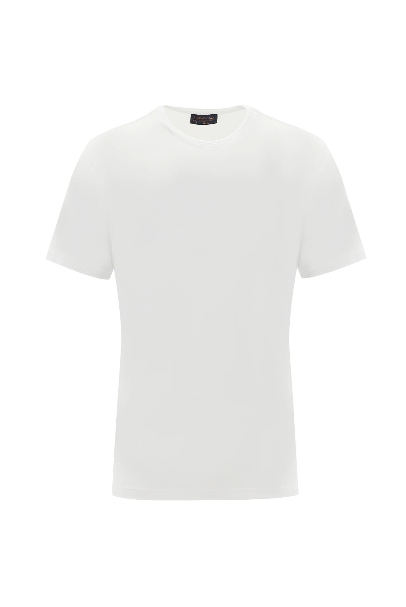 Beyaz Bisiklet Yaka Slim Fit Dar Kesim T-shirt