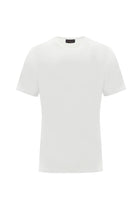 Beyaz Bisiklet Yaka Slim Fit Dar Kesim T-shirt