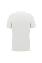 Beyaz Bisiklet Yaka Slim Fit Dar Kesim T-shirt-Abdullah Ki??l?