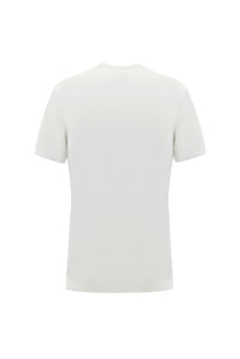 Beyaz Bisiklet Yaka Slim Fit Dar Kesim T-shirt-Abdullah Ki??l?