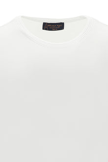 Beyaz Bisiklet Yaka Slim Fit Dar Kesim T-shirt