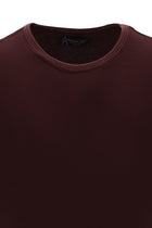 Koyu Bordo Bisiklet Yaka Slim Fit Dar Kesim T-shirt