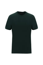 Koyu Ye?il Bisiklet Yaka Slim Fit Dar Kesim T-shirt-Abdullah Ki??l?
