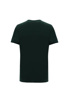 Koyu Yeşil Bisiklet Yaka Slim Fit Dar Kesim T-shirt