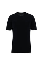 Siyah Bisiklet Yaka Slim Fit Dar Kesim T-shirt
