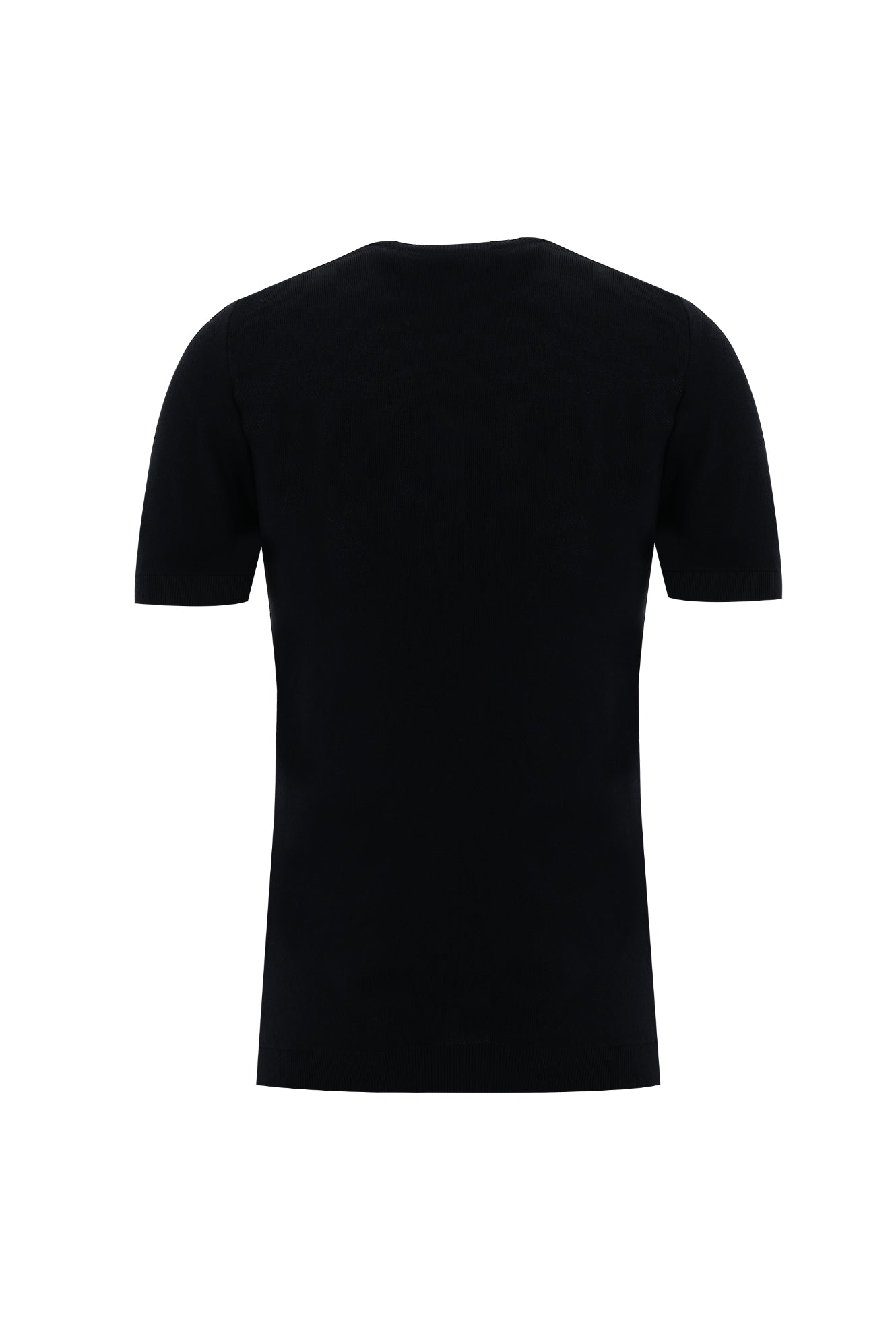 Siyah Bisiklet Yaka Slim Fit Dar Kesim T-shirt