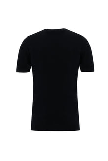 Siyah Bisiklet Yaka Slim Fit Dar Kesim T-shirt