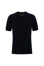 Orta Lacivert Bisiklet Yaka Slim Fit Dar Kesim T-shirt