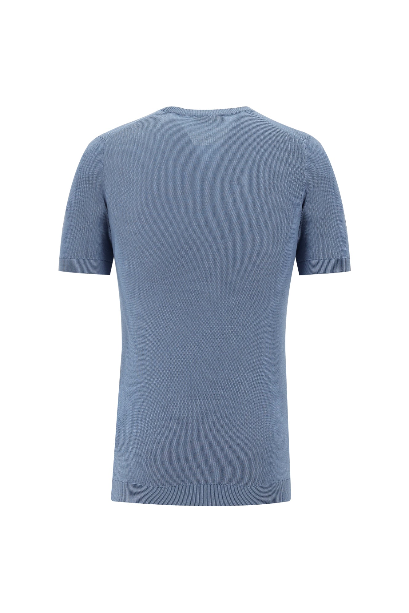 Koyu Mavi  Bisiklet Yaka Slim Fit Dar Kesim T-shirt