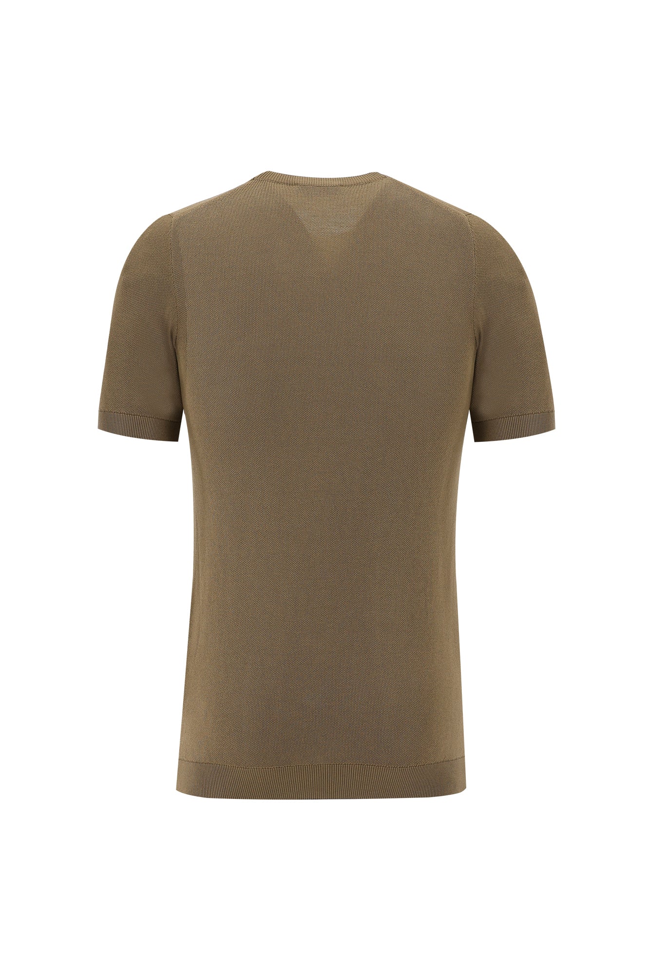 Taba Bisiklet Yaka Slim Fit Dar Kesim T-shirt