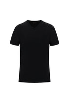 Siyah V Yaka Slim Fit Dar Kesim T-shirt