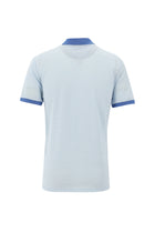 Açık Mavi Polo Yaka Fermuarlı Regular Fit Desenli T-shirt