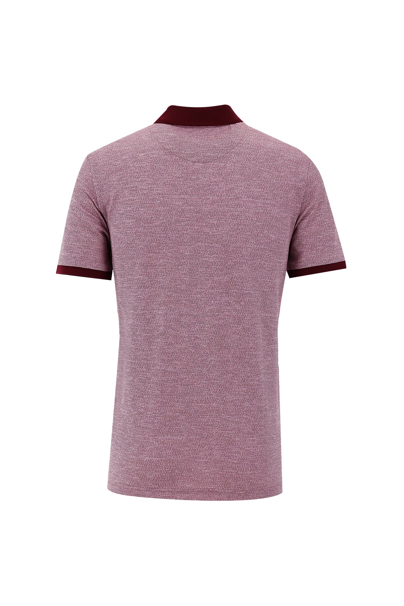 Mürdüm Polo Yaka Fermuarlı Regular Fit Desenli T-shirt