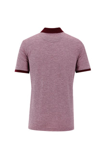 Mürdüm Polo Yaka Fermuarlı Regular Fit Desenli T-shirt