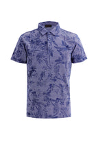 Saks Mavi Polo Yaka Regular Fit Desenli Pamuk T-shirt-Abdullah Ki??l?
