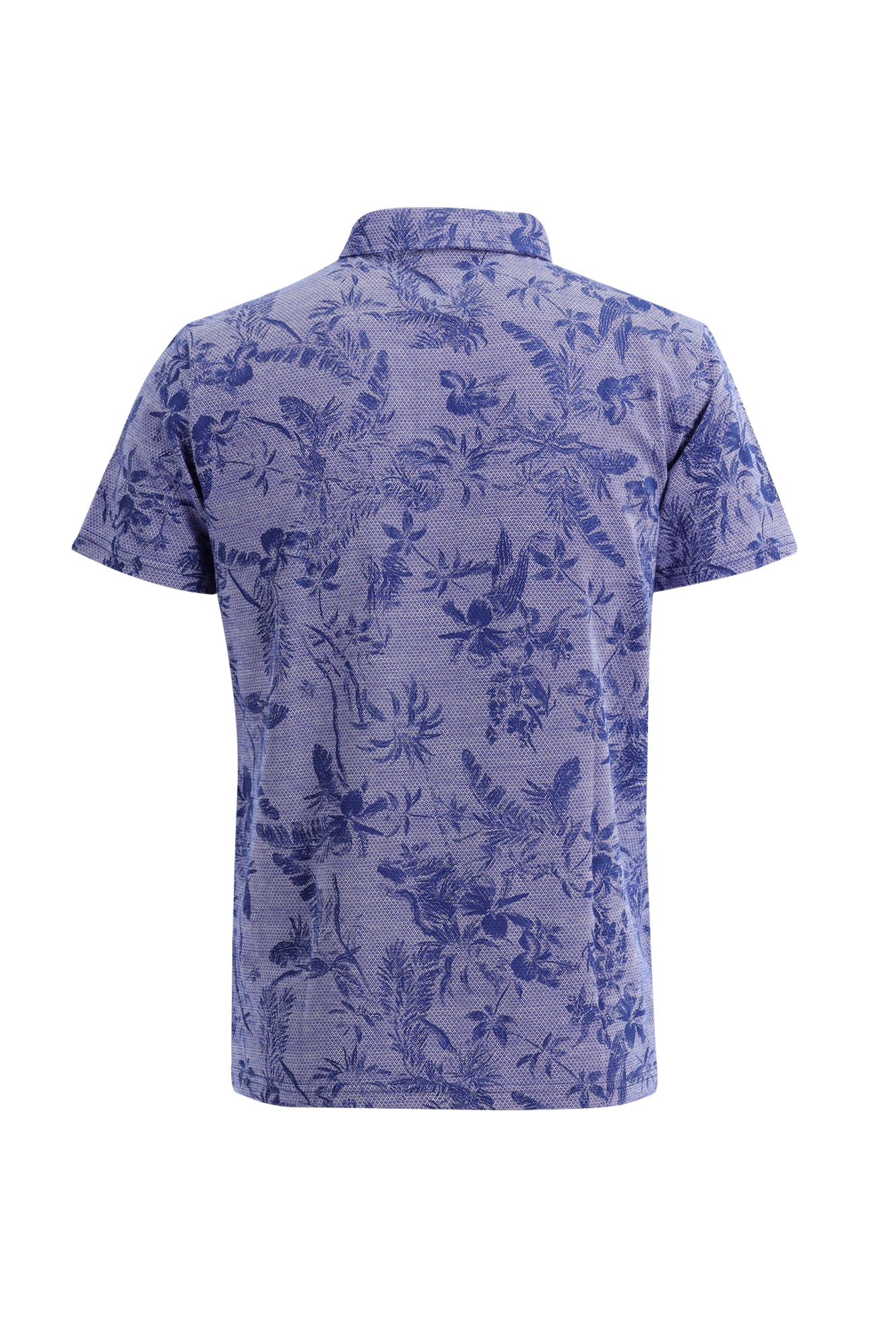 Saks Mavi Polo Yaka Regular Fit Desenli Pamuk T-shirt-Abdullah Ki??l?