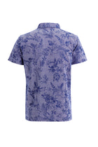 Saks Mavi Polo Yaka Regular Fit Desenli Pamuk T-shirt-Abdullah Ki??l?