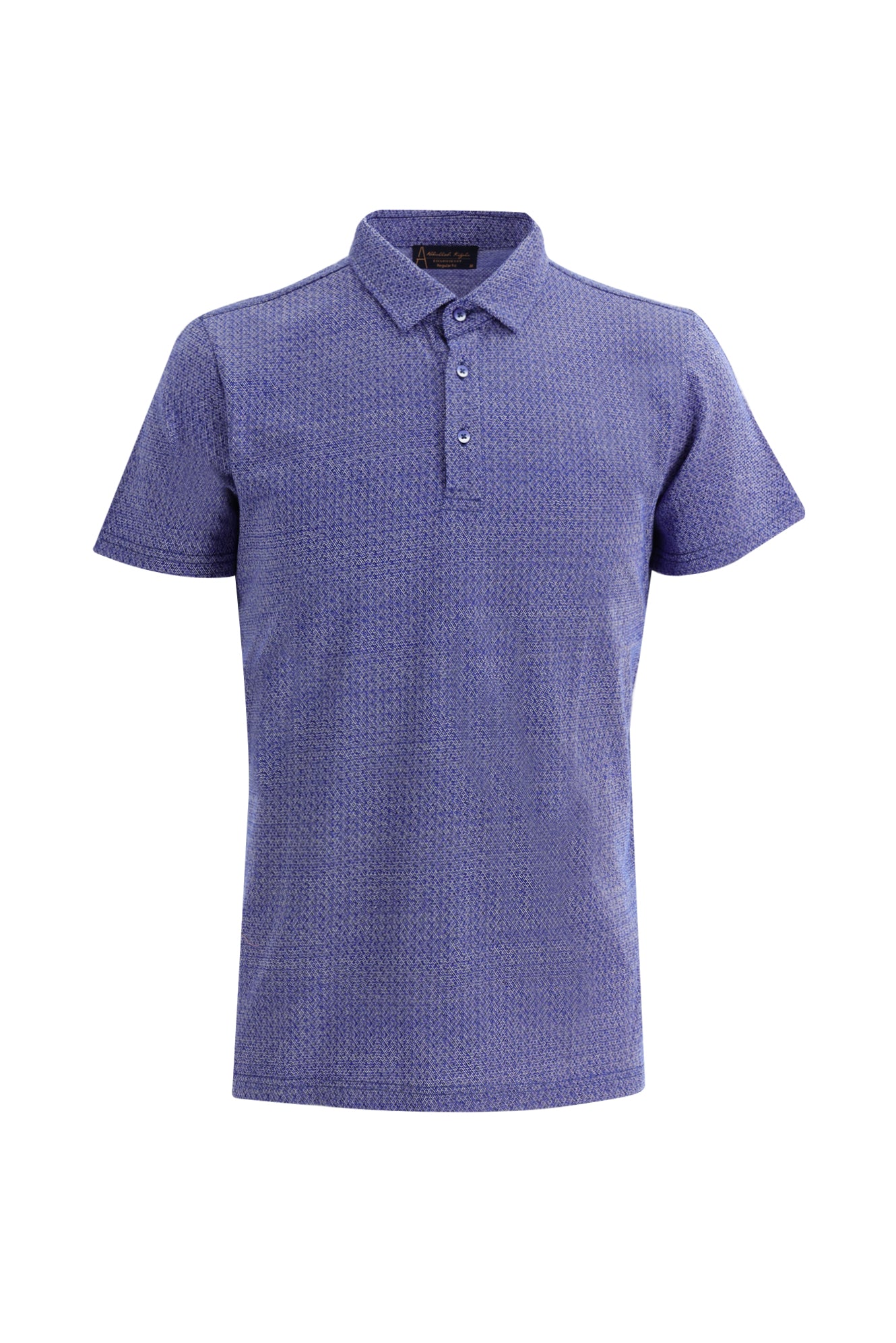 Saks Mavi Polo Yaka Regular Fit Desenli Pamuk T-shirt-Abdullah Ki??l?