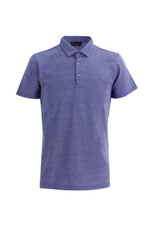 Saks Mavi Polo Yaka Regular Fit Desenli Pamuk T-shirt-Abdullah Ki??l?