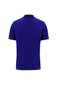 Saks Mavi Polo Yaka Regular Fit Merserize Pamuk T-shirt
