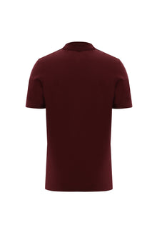 Açık Bordo Polo Yaka Regular Fit Merserize Pamuk T-shirt
