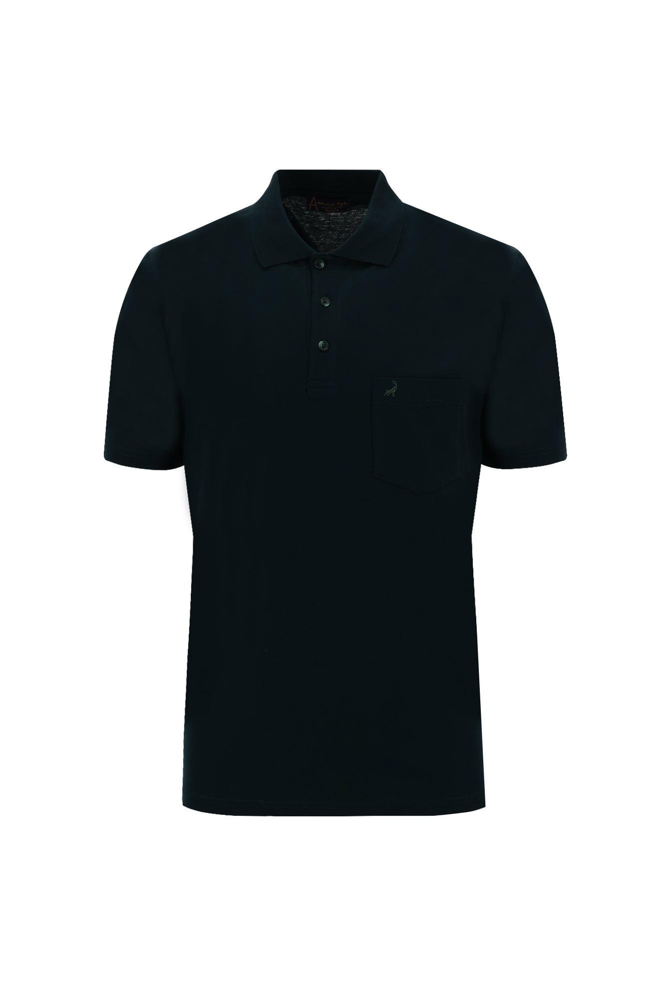 Zümrüt Yeşili Polo Yaka Regular Fit Merserize Pamuk T-shirt