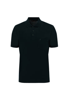 Zümrüt Yeşili Polo Yaka Regular Fit Merserize Pamuk T-shirt