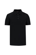 Siyah Polo Yaka Regular Fit Pamuk T-shirt