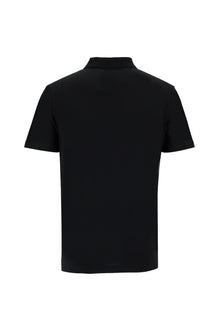 Siyah Polo Yaka Regular Fit Pamuk T-shirt