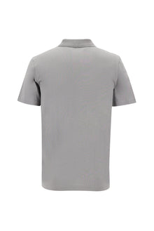 Orta Gri Polo Yaka Regular Fit Pamuk T-shirt