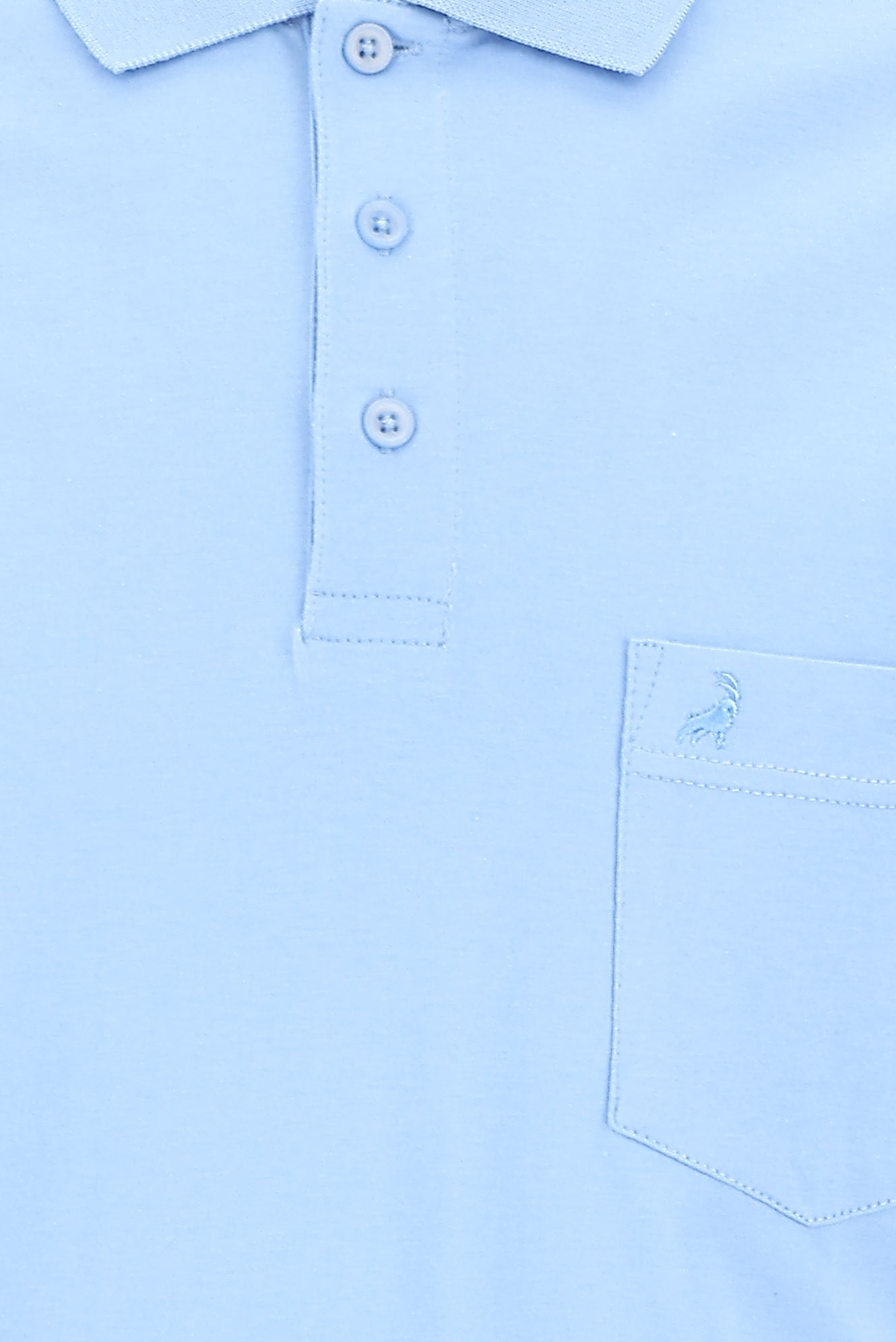 Gök Mavisi Polo Yaka Regular Fit Pamuk T-shirt