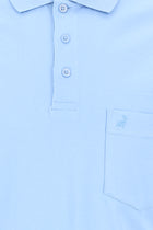 Gök Mavisi Polo Yaka Regular Fit Pamuk T-shirt