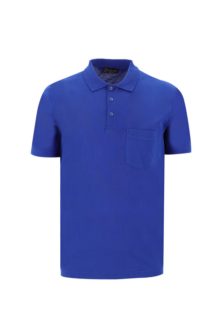 Koyu Mavi  Polo Yaka Regular Fit Pamuk T-shirt