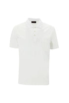 Beyaz Polo Yaka Regular Fit Pamuk T-shirt
