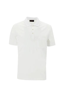 Beyaz Polo Yaka Regular Fit Pamuk T-shirt