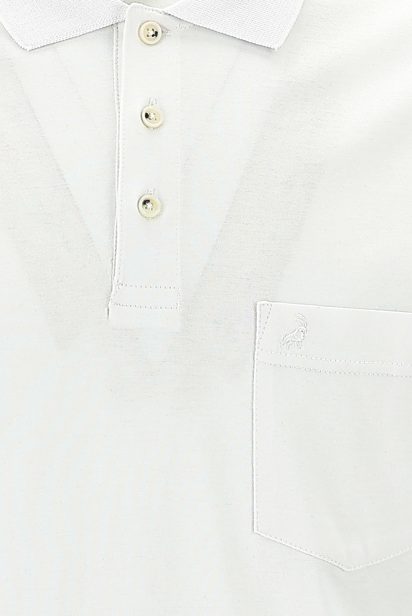 Beyaz Polo Yaka Regular Fit Pamuk T-shirt