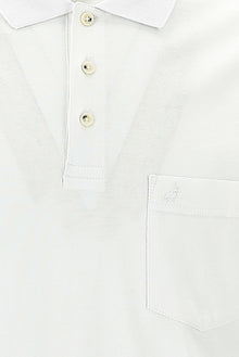 Beyaz Polo Yaka Regular Fit Pamuk T-shirt