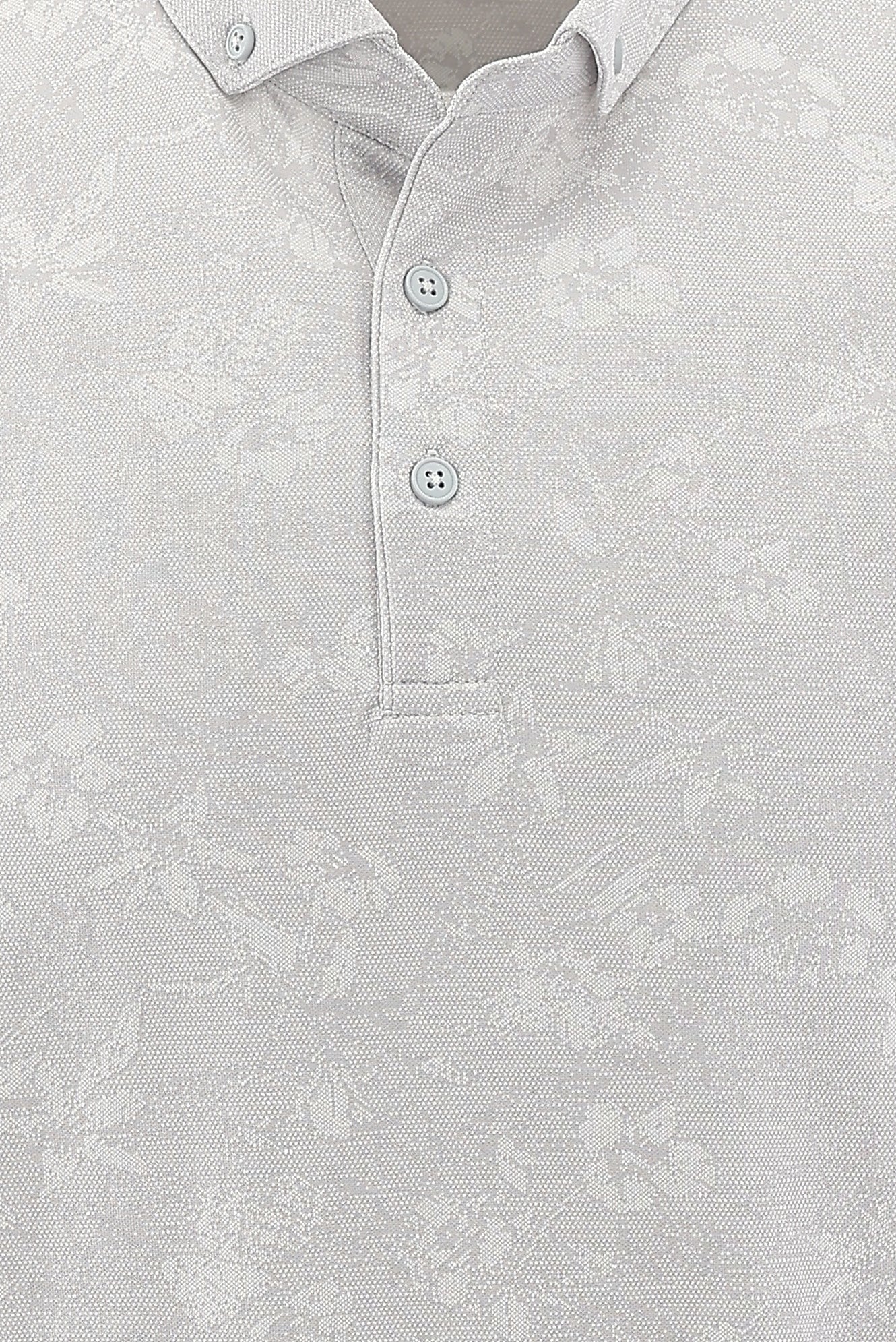 Orta Gri Polo Yaka Regular Fit T-shirt