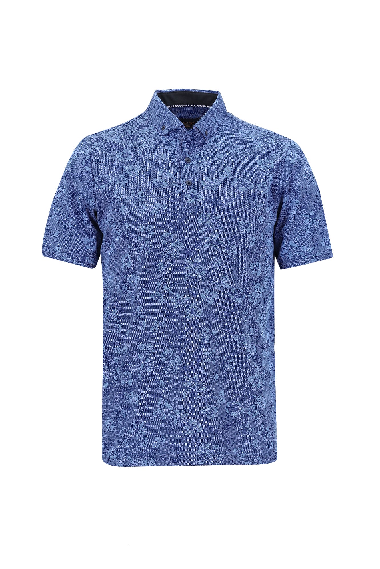 Saks Mavi Polo Yaka Regular Fit T-shirt